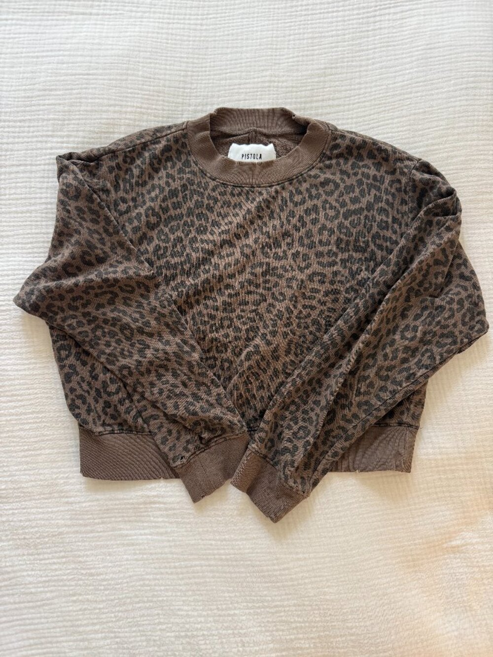Pistola Leopard Print Sweatshirt (XS)